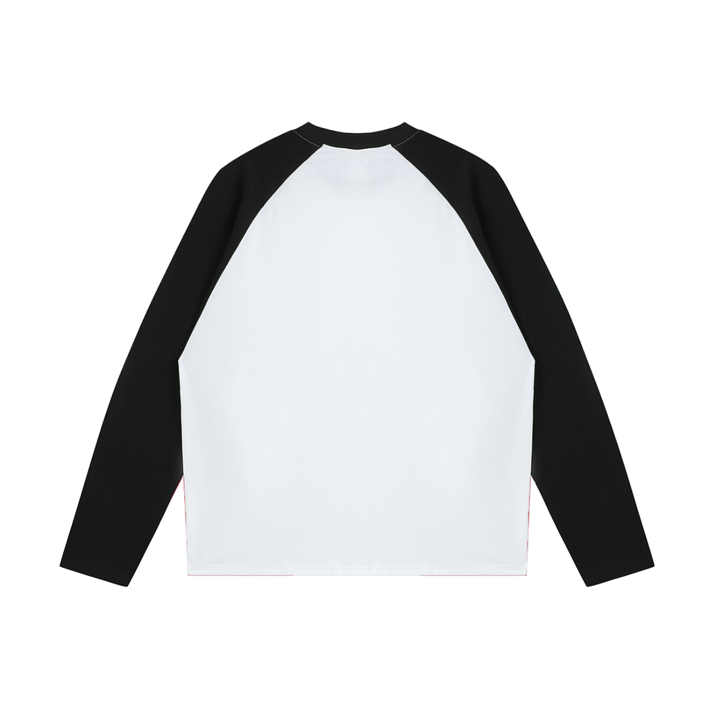 "okejjjjjjj" white n black long-sleeve