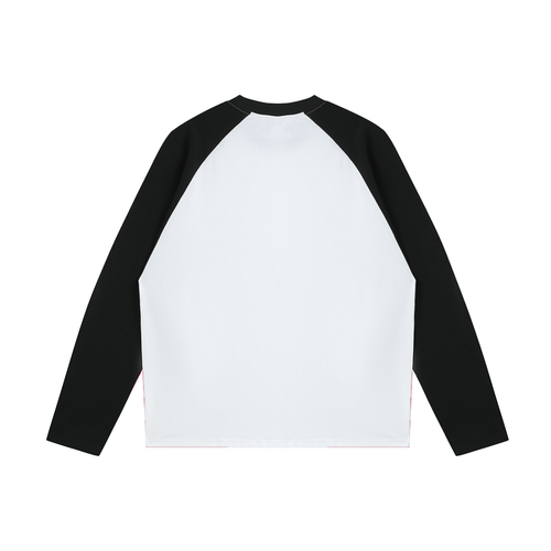 "okejjjjjjj" white n black long-sleeve